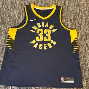Nike Swingman Myles Turner Indiana Pacers Navy and Yellow Jersey